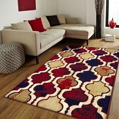 BLUE NILE MILLS Geometric Trellis Round Rectangle Square Large Indoor Area Rug Or Rug Runner
