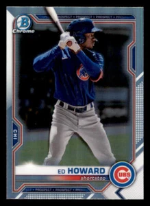 2021 Bowman Chrome Draft Refractors #BDC198 Ed Howard - Picture 1 of 2