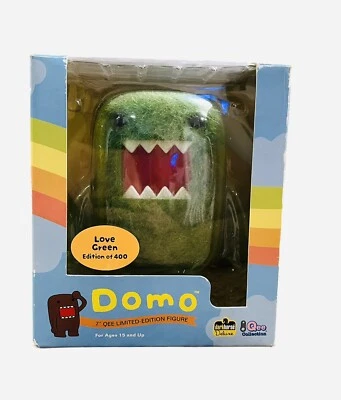 Domo Love Green Flocked Figure 7” Qee Ltd Ed 400 Dark Horse Toy2R 2010 MIB New - Image 1 of 4