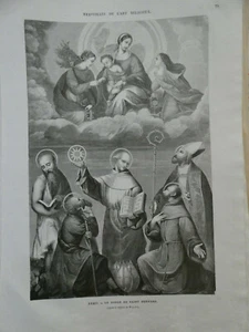 Merveille de l'art religieux 1873 le songe de saint bernard Maratti - Picture 1 of 1