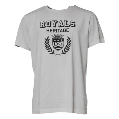 Dolce & Gabbana футболка белый Royals наследия хлопок мужчин футболка IT54/US44/XL 420usd - Изображение 1 из 4