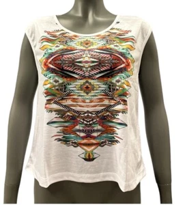 Damen Shirt Trägershirt T-Shirt RAINBOW weiß NEU Größe S - Picture 1 of 2