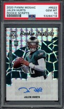 2020 Mosaic #RS22 Jalen Hurts Rookie Scripts Silver Prizm Auto PSA 10 RC