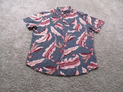 Rails Shorts Mens XL Gray Button Up Floral Carson Crimson Paradise Fronds - Image 1 of 4