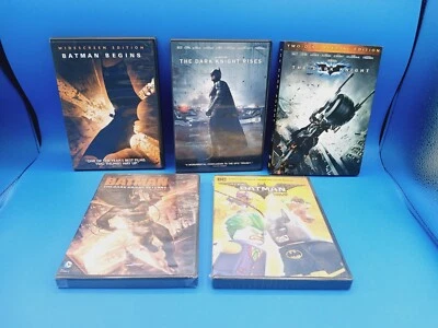 The Dark Knight Trilogy Batman Begins, The Dark Knight Rises 3 DVD Plus 2 Other - Image 1 of 4