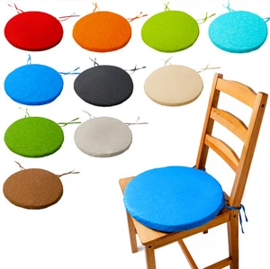 ROUND Bistro Circular Chair Cushion SEAT PADS Kitchen Dining REMOVABLE cover NEW - Picture 1 of 12