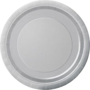 Silver Paper Cake Plates, 8ct