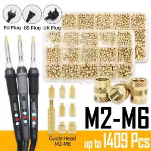 Brass Hot Melt Insert Nut Implant Machine Copper Nut Thermal Conduction Implant - Picture 1 of 37