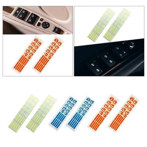 2 Pieces Car Window Control Switch Luminous Stickers Fluorescent Decals - Picture 1 of 30