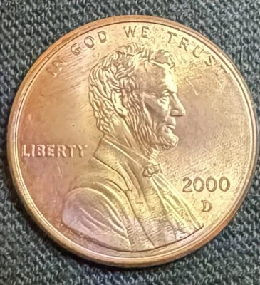 Centavo Lincoln 2000 D - errores - DDO - cabeza con púas - estado como nuevo - ¡imprescindible! Foto 1 de 3