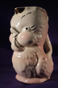 1940'S Shawnee Pottery Owl Pitcher 14K Gold Trim Pitcher 6" Pink #10 - Picture 1 of 11