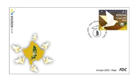 Kosovo Stamps 2023. Europa CEPT: Peace. Dove. Bird. Origami. FDC Set MNH Cover
