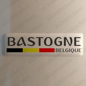 Pegatinas Bastoña Bélgica 4,70x1,18" de resina abovedada 3D pegatinas de bandera vinilo - Imagen 1 de 1