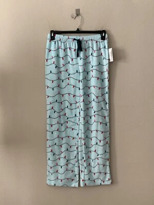 NWT! Charter Club Women's Sz XS Fleece Full Length Pull On Pajama Pants Blue - Image 1 of 4