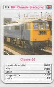 Karte Nr. B2 - BR Klasse 86 (Großbritannien) - Bild 1 von 2