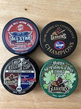 Lot of 4 Gwinnett Atlanta Gladiators ECHL Commemorative Hockey Pucks