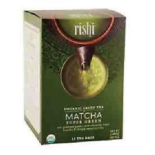Rishi Botanicals Matcha 4 Boxes Super Organic Green Tea 60 Sachets BB 01/23 008