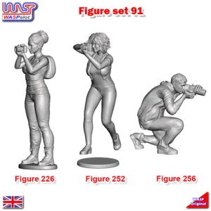 Trackside non Peint Photographer Figurines X 3 Scène Affichage Set 91 1:3 2 - Photo 1 sur 2