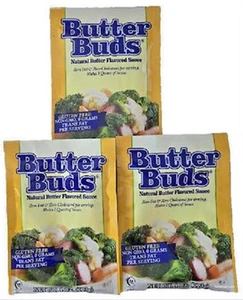 Butter Buds Natural Butter Flavored Sauce 4 oz packs - Lot of 3 packets - Picture 1 of 4