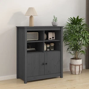 Solid Wood Pine Sideboard Side Cabinet Home Organiser Multi Colours vidaXL - Picture 1 of 48