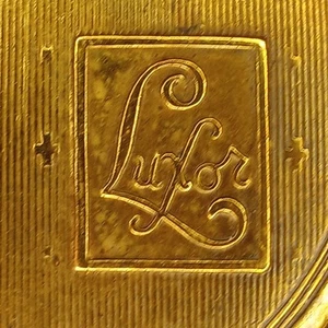 Antique Vintage EMPTY 1920s Luxor limited Rouge Blush Brass Mirror Compact - Picture 1 of 23