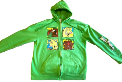 Sudadera con Capucha Angry Beavers Verde Cremallera Bolsillos Nickelodeon XL De Colección Foto 1 de 4