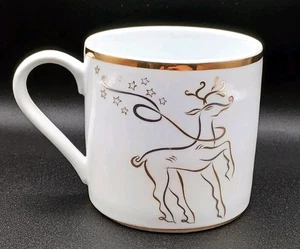 The Rudolph Co. L.P. Reno Porcelana Navidad Taza Vacaciones Café Té Cacao  - Imagen 1 de 6