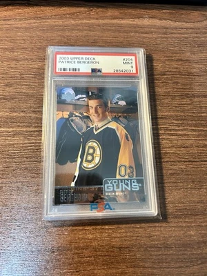 2003 UD #204 PATRICE BERGERON PSA 9 - Image 1 of 2