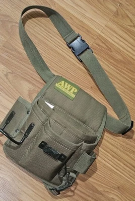 AWP Tool Holster Pouch w/ Belt Strap – Heavy Duty Canvas Utility Holder - Image 1 of 4