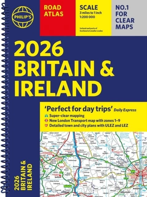 2026 Philip's Road Atlas Britain & Ireland: (A4 Spiral Bound) by Philip's Maps - Image 1 of 1