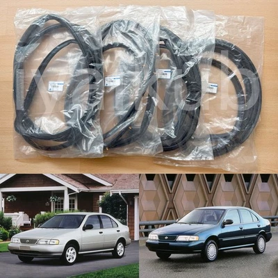 for Nissan Sunny B14 Sentra Lucino sedan 4 door weatherstrip rubber seal 94-99 - Imagem 1 de 4