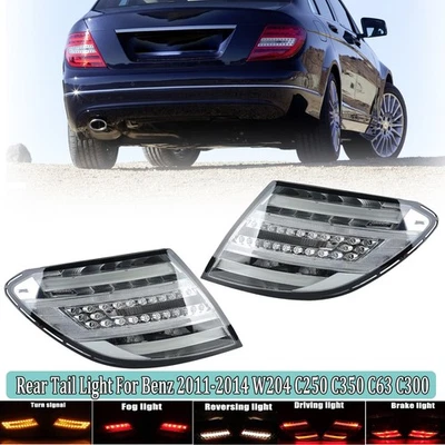 Rear LED Brake Tail Light Smoke For Mercedes Benz W204 C250 C300 C350 2011-2014 - Image 1 of 4