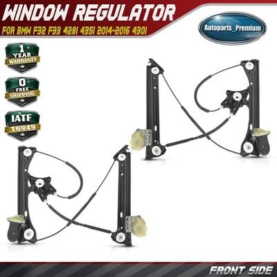 Par de reguladores de ventana de puerta delantera para BMW F32 F33 428i 435i 2014-2016 430i 440i Foto 1 de 4