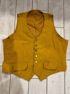 Formal Canary Fox Hunting Vest Wool LARGE - Measurements in photos - Picture 1 of 4