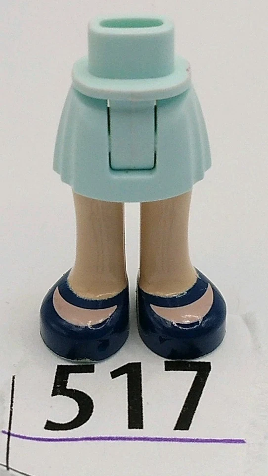 LEGO Friends Mini Muñeca Minifigura Piernas Niña Aqua Falda Plisada Azul Oscuro Zapatos 517 Foto 1 de 1