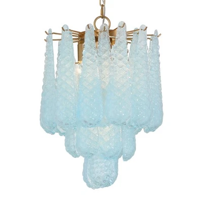 Crystorama Lighting Group OLL-6004 Ollie 4 Luces 14"W Colgante / - Azul Foto 1 de 4