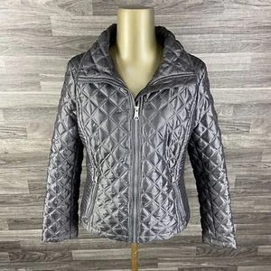 MARC NEW YORK Full Zip Up Collar Grey Quilted Jacket Women's Size Small - Picture 1 of 12