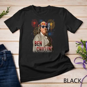 Camiseta Ben Chillin' Stoner Ben Franklin 4 de Julio Fuegos Artificiales Camiseta Unisex - Imagen 1 de 15