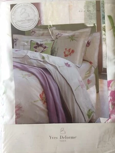 YVES DELORME PELE MELE BLANC PERCALE FLAT SHEET KING / SUPERKING LUXURY - Picture 1 of 7