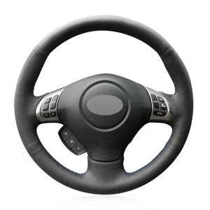 Black Soft Leather Car Steering Wheel Cover for Subaru Forester Impreza Legacy - Picture 1 of 14