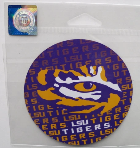 NCAA 1 Pair LSU Tigers Magnets 4" Diameter Cover