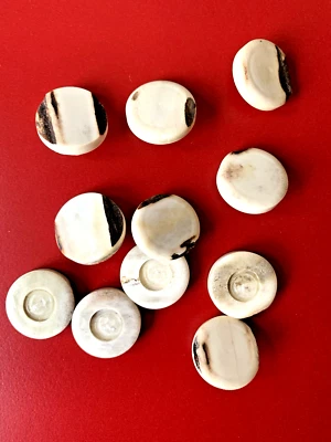 Echte Hirschhornknöpfe / Trachtenknöpfe mit Öse, 23 mm - Bild 1 von 2