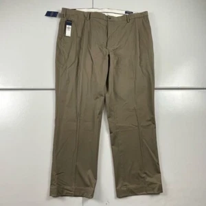 Polo Ralph Lauren Pants Mens 44Bx30 Brown Stretch Classic Fit Flat Front - Picture 1 of 13