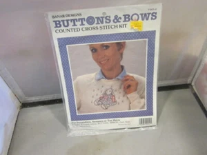 Neu Banar Designs gezähltes Kreuzstich-Set Knöpfe & Schleifen FSKB-42 - Bild 1 von 2