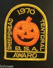  VINTAGE BSA / BOY SCOUT PATCH / SHEEPSHEAD TENTORAL AWARD / 1970