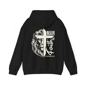 Sudadera con Capucha Hombre de Dios León, 1 Corintios 16:13, Unisex Tallas Pequeñas-5XL - Imagen 1 de 51