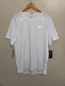 Nike Dri-Fit Rise 365 Running Reflective T-Shirt White CJ5420-100 Mens L NEW - Picture 1 of 6