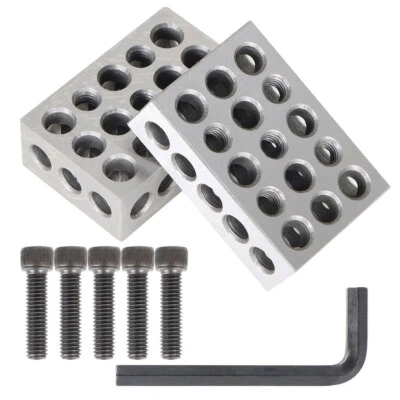 ALL-CARB 8 Piece 1-2-3 123 Precision 23 Hole Block Set With Screws & HEX KEY Case New