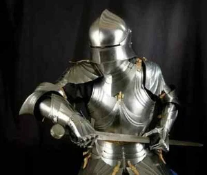 Gothic Suit Of Armor, Custom Medieval Full Body Armor with Leg Guard With Shoes - Picture 1 of 9
