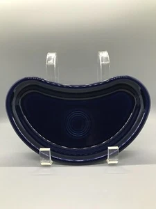 Fiesta Cobalt Bistro Crescent Plate | Fiestaware Dark Blue Kidney Tray Bone Dish - Picture 1 of 5